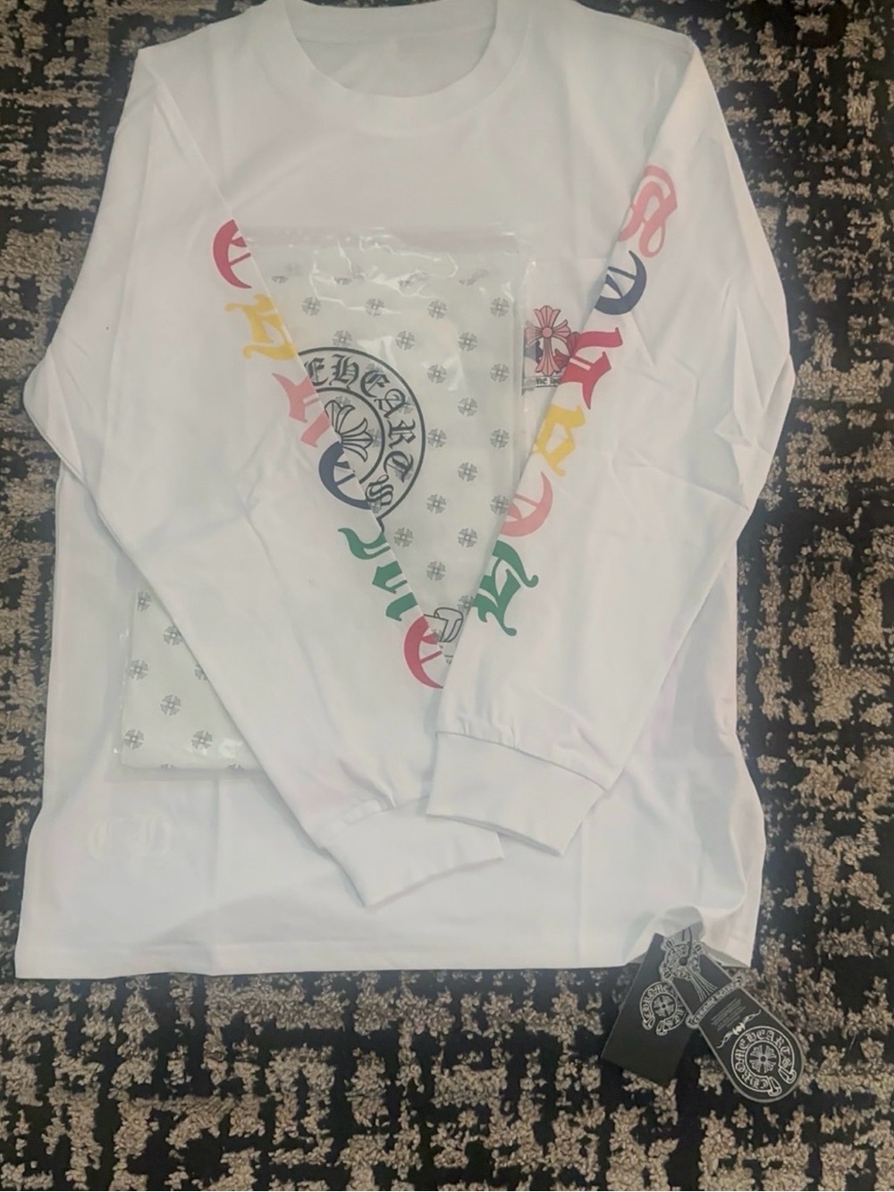 Chrome Hearts Multi-Color Cross Long Sleeve T-Shirt